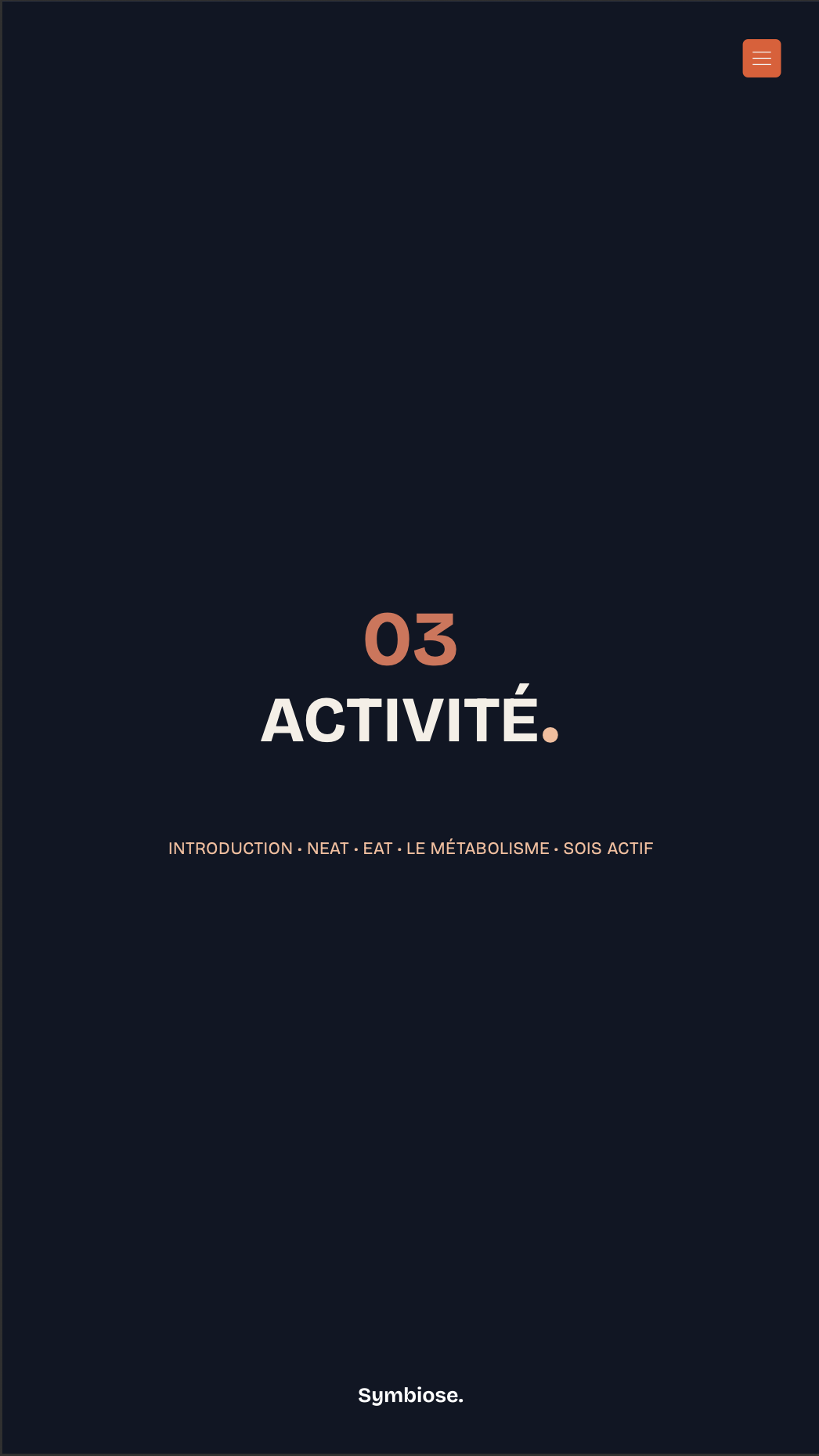 Sommaire du chapitre Activité